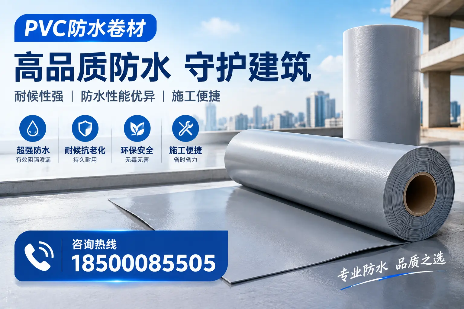 PVC防水卷材的防水效果评测,适合仙桃的科学依据